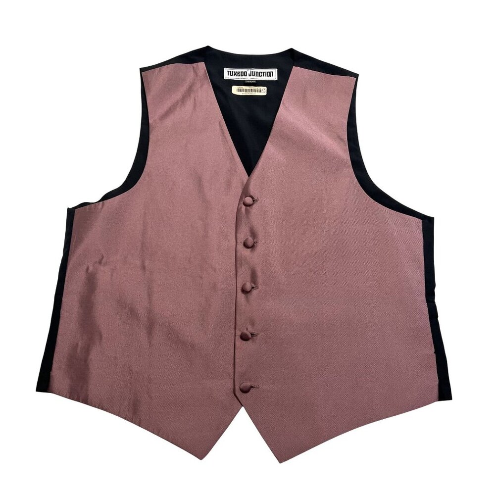 Tuxedo Junction 5 Button Suit Vest In Mauve Pink - image 1